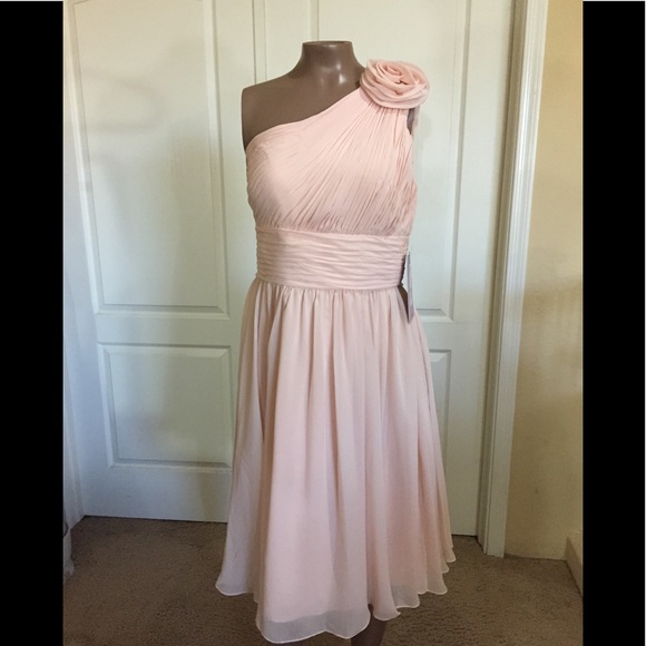 JS Collections Dresses & Skirts - JS Collections One Shoulder Chiffon Rosette Dress